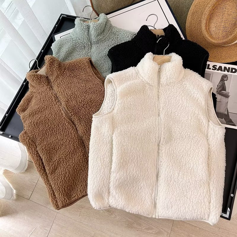 Gilet en polaire cosy pour femmes avec col montant Chic & Stil