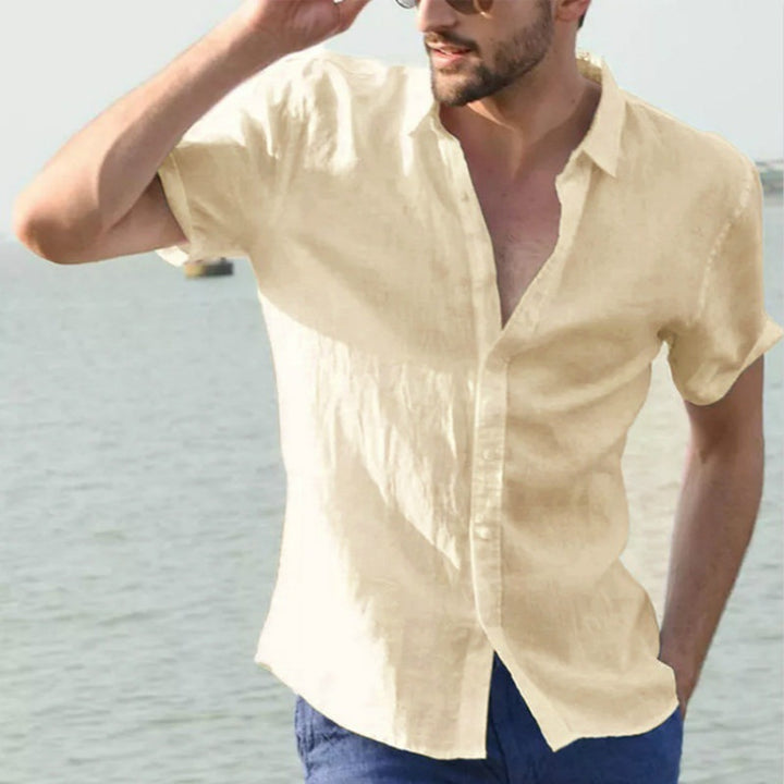 Light linen short sleeve shirt for men Lune London