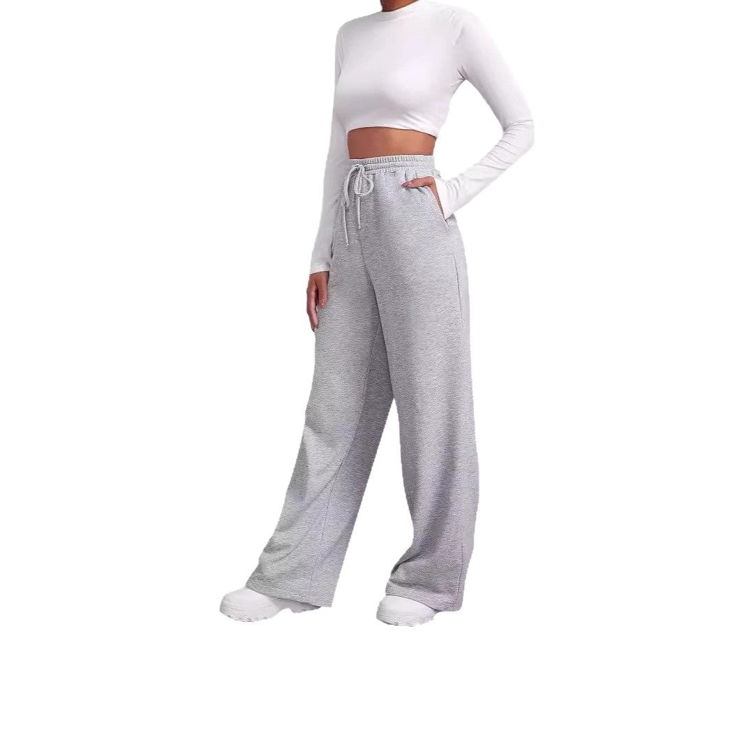 Lune London high-waisted comfortable casual pants for women with drawstring