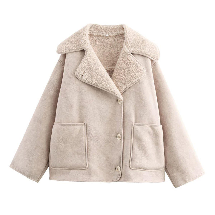 Women's transition jacket with plush lining and practical pockets Lune London
