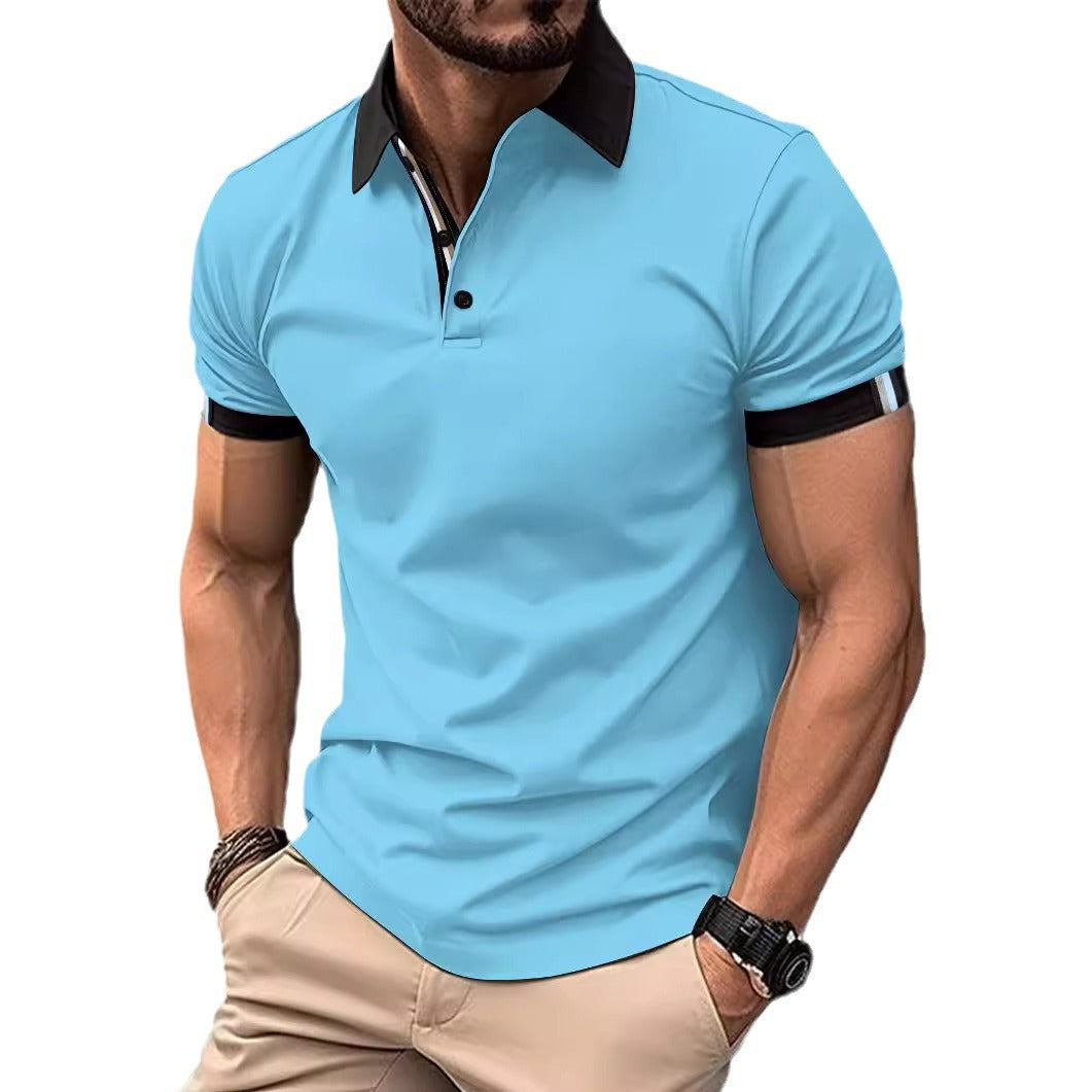 Men's performance polo with contrasting details Lune London