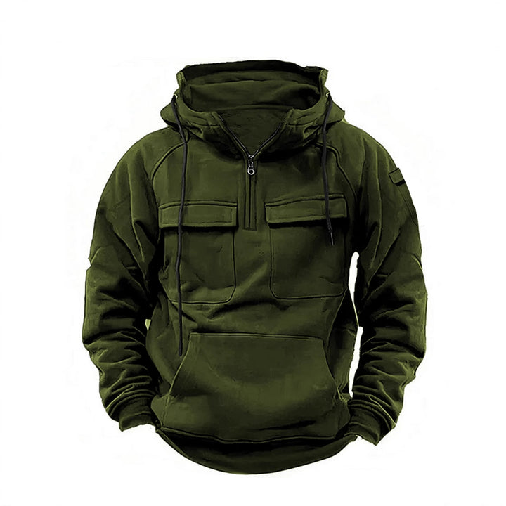Outdoor pullover for men with practical pockets and high collar Lune London