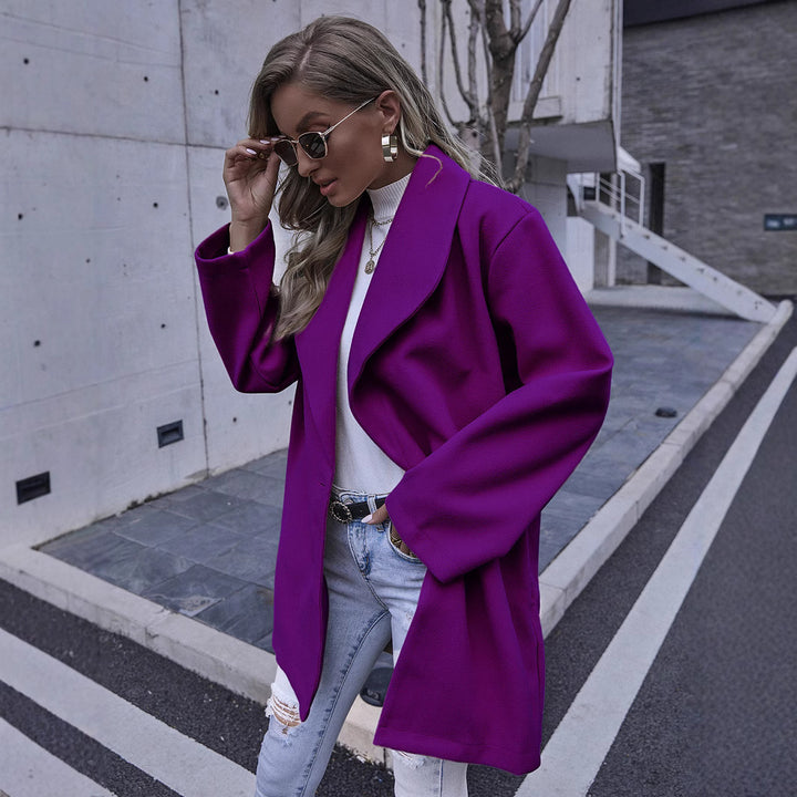 Ladies oversized trendy coat in soft material Lune London