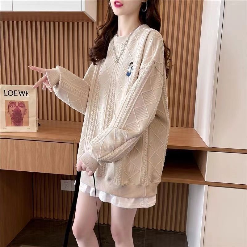 Pull en maille confortable pour femmes avec motif en relief Chic & Stil