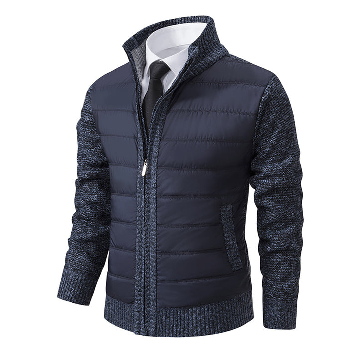 Hybrid quilted jacket for men with modern collar and elastic cuffs Lune London