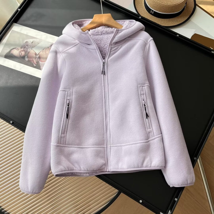 Veste en fleece pour femmes avec doublure intérieure confortable et poches zippées pratiques Chic & Stil