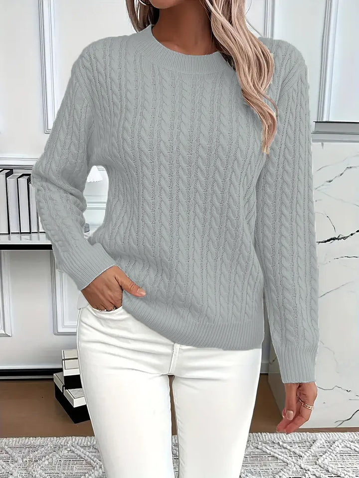 Pull en tricot pour femmes avec design en câble élégant Chic & Stil
