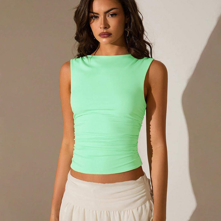 Top ajusté pour femmes avec fronces Chic & Stil