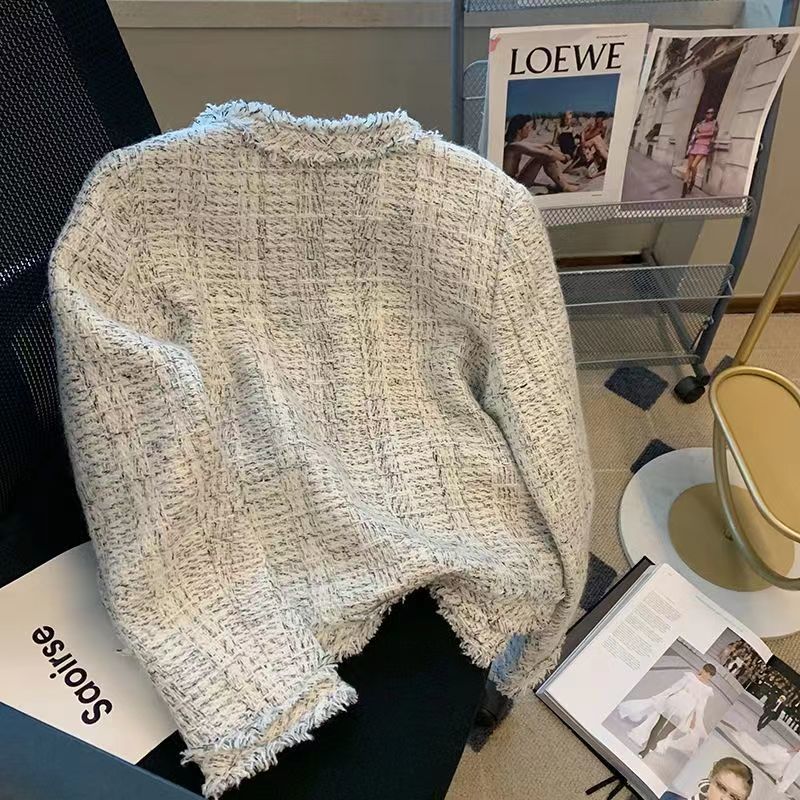 Veste en tweed élégante pour femmes avec boutons dorés Chic & Stil