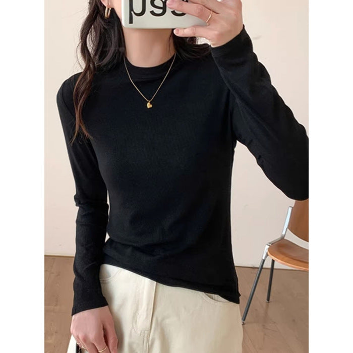 Women's long sleeve shirt with higher stand-up collar Chic & Stil