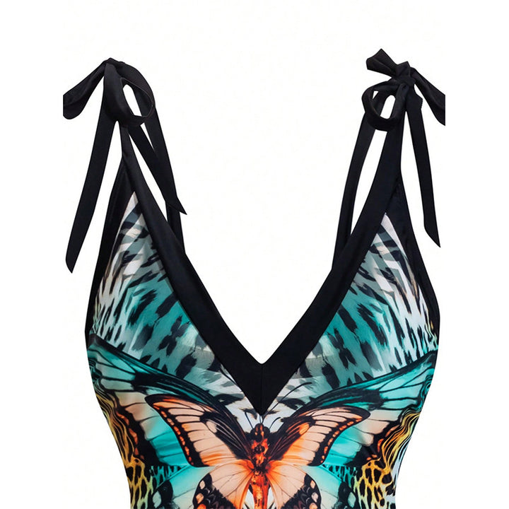 Ladies butterfly print swimsuit set Lune London