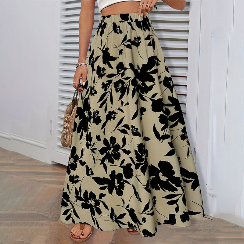 Women's Maxi Skirt with Floral Pattern Lune London