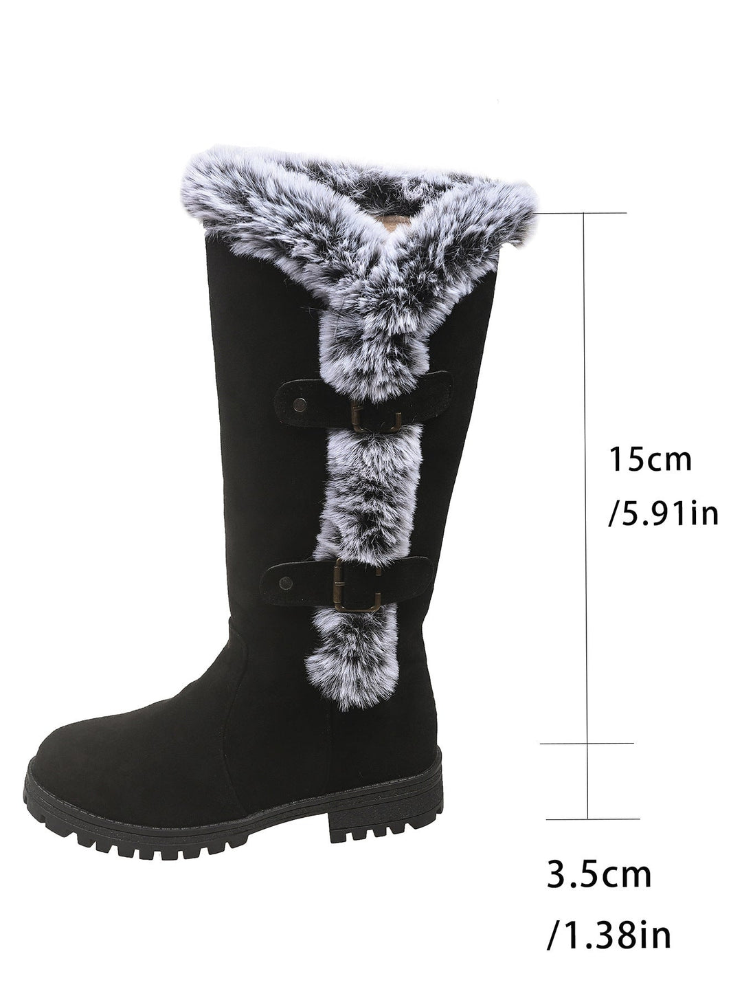 Women's Winter Boots with Cozy Faux Fur Collar and Slip-Resistant Sole Lune London
