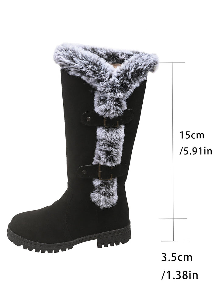 Women's Winter Boots with Cozy Faux Fur Collar and Slip-Resistant Sole Lune London