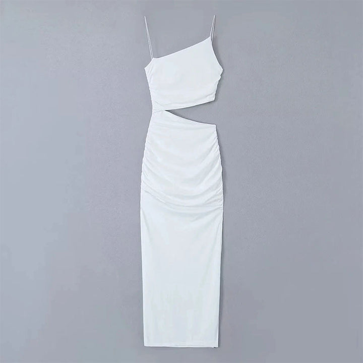 Robe maxi élégante pour femmes avec découpes, design asymétrique et fronces Chic & Stil
