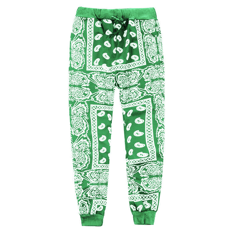 Casual jogger pants for men with unique bandana pattern Lune London