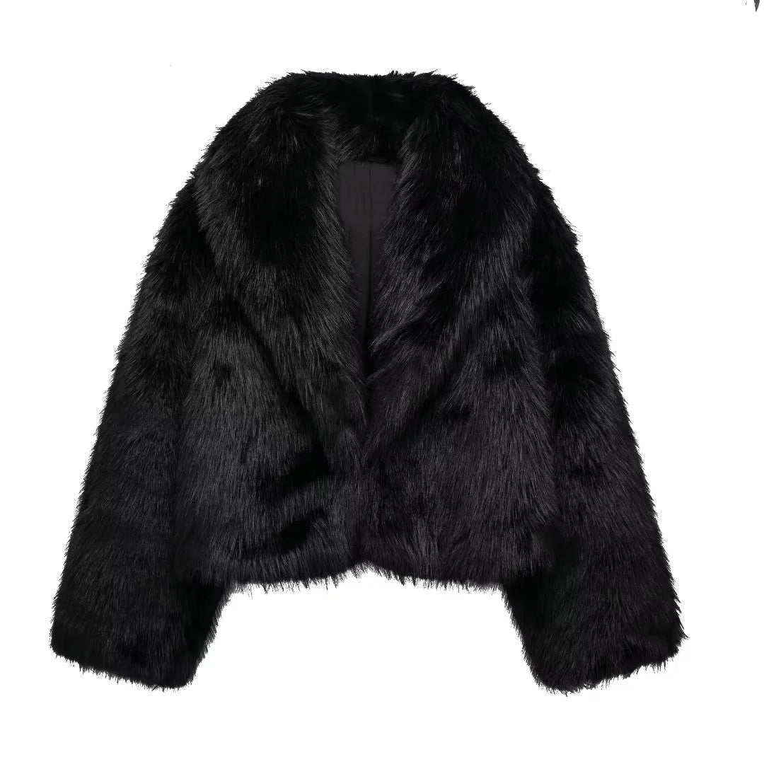 Ladies Trendy Lune London Faux Fur Jacket