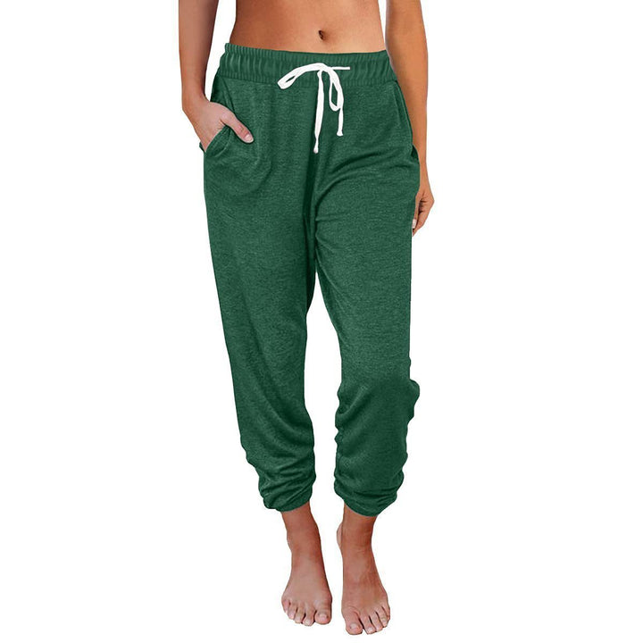 Women Comfortable and Casual Jogging Pants with Elastic Waist and Side Pockets Lune London