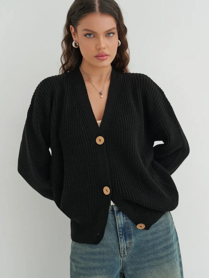 Ladies casual knitted cardigan Lune London