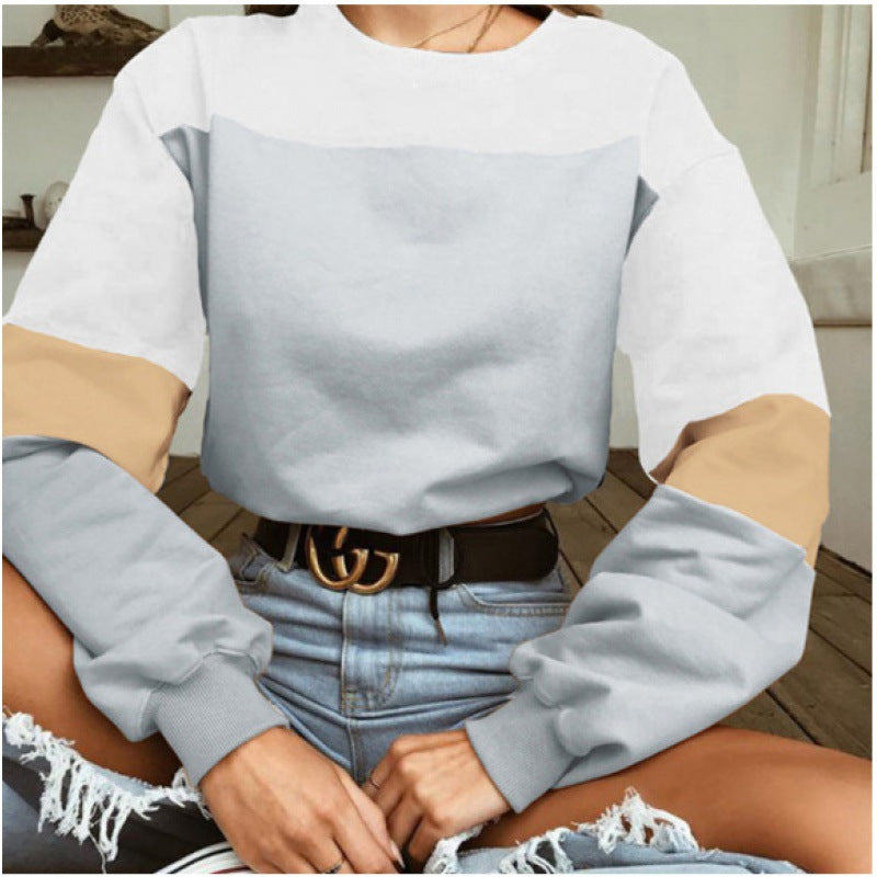 Sweat-shirt sportif pour femmes avec des rayures en bloc modernes Chic & Stil