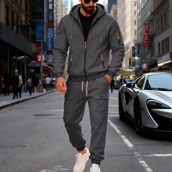 Lune London men's sporty hoodie and cargo pants set