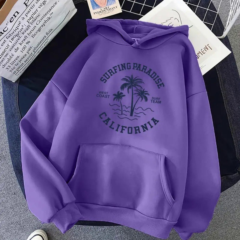 Women's hoodie with casual surf design and high-quality cotton blend Chic & Stil