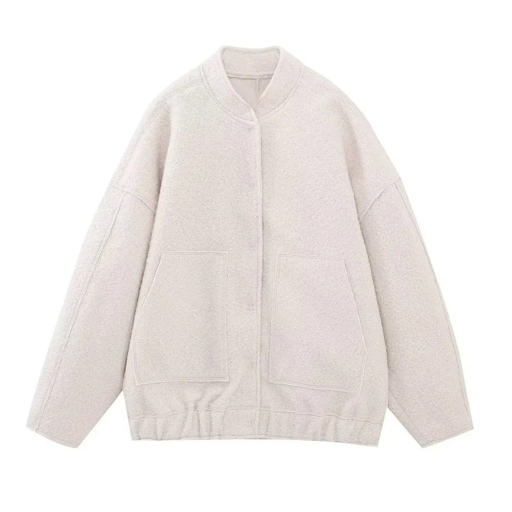 Ladies Comfortable Fleece Jacket with Relaxed Fit and Practical Pockets Lune London