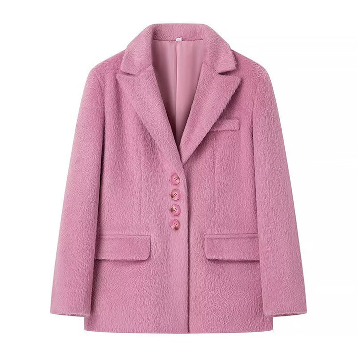 Women’s elegant wool blazer with soft fleece finish Lune London