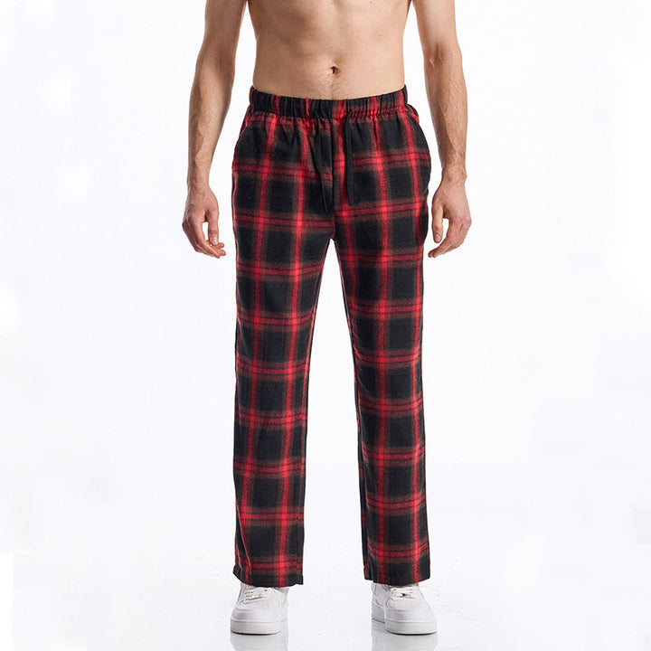 Comfortable casual pants for men with plaid pattern Lune London