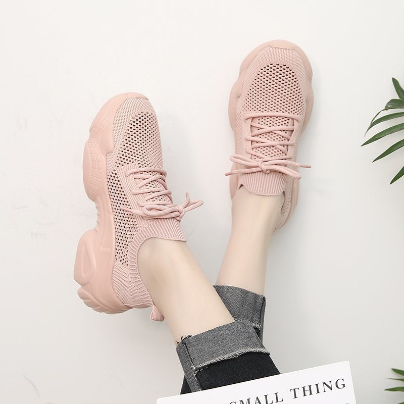 Breathable sneakers for women with an elegant mesh structure and a soft sole Lune London