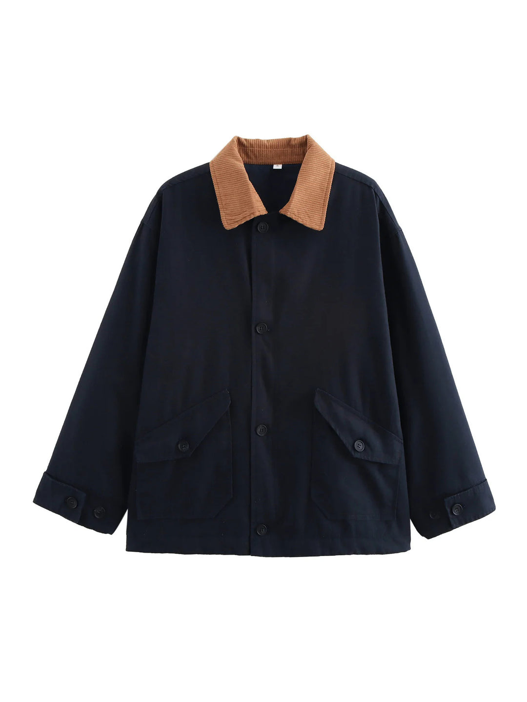 Casual transitional jacket for women with corduroy collar and practical pockets Lune London
