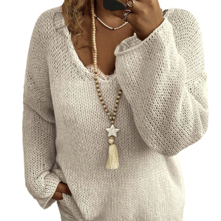 Oversized casual wide neck sweater for women, Lune London