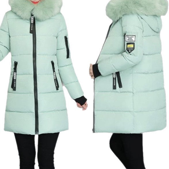 Veste matelassée à manches longues pour femmes avec col en fausse fourrure amovible Chic & Stil