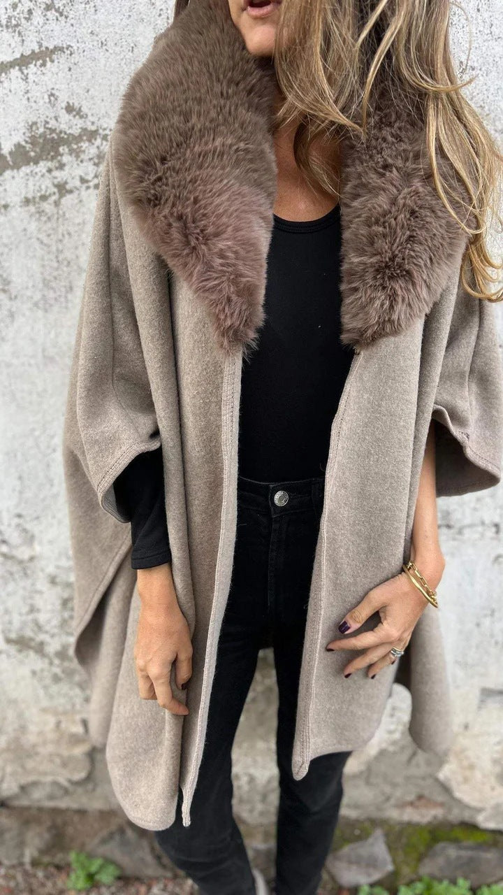 Women's hooded jacket with luxurious faux fur collar and modern cut Lune London