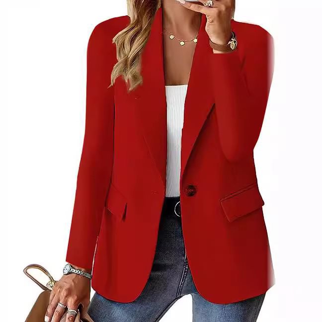 Ladies Elegant Business Blazer with Tailored Fit and Chic Texture and Style