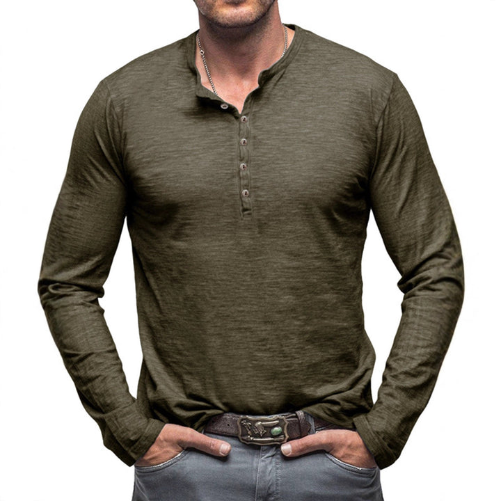 Men's long sleeve shirt with button placket Lune London