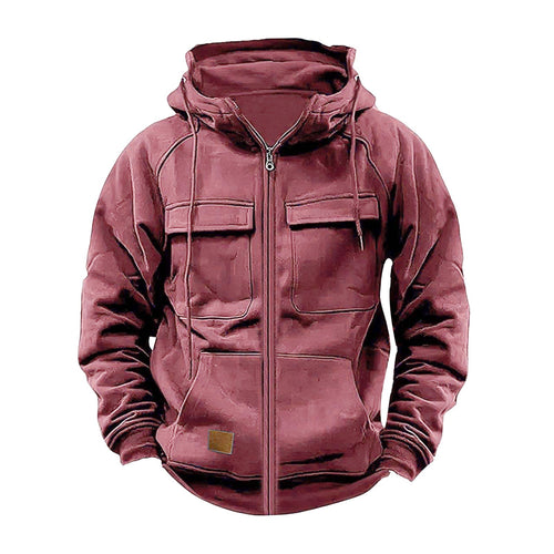 Functional hooded jacket for men with large front pockets Lune London