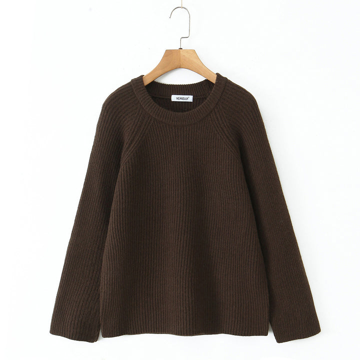 Cozy structured jumper for women with round neck Lune London