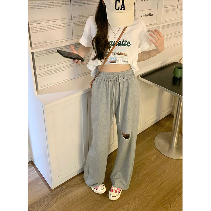 Women's comfortable leisure pants with fashionable cut-out details Lune London