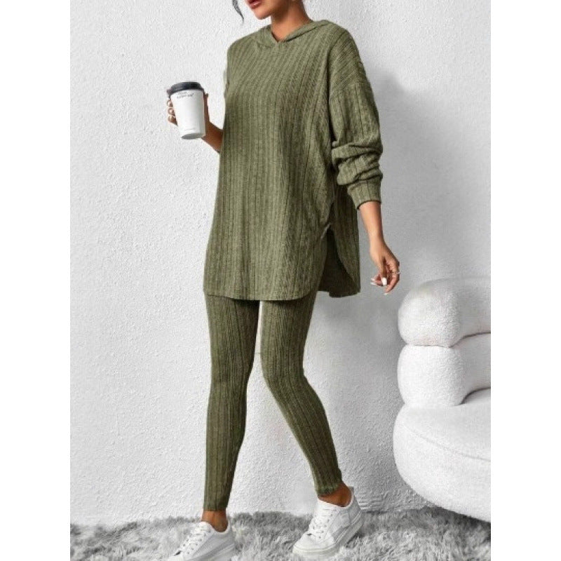 Women's Comfortable Lounge Set with Hood and Slim Pants Lune London