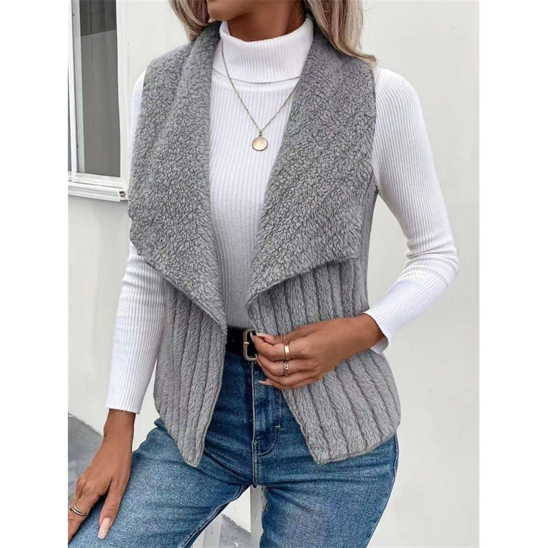 Women cozy cardigan with asymmetric cut and high collar Lune London