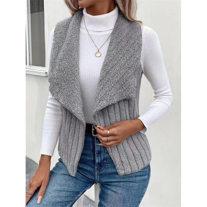 Women cozy cardigan with asymmetric cut and high collar Lune London