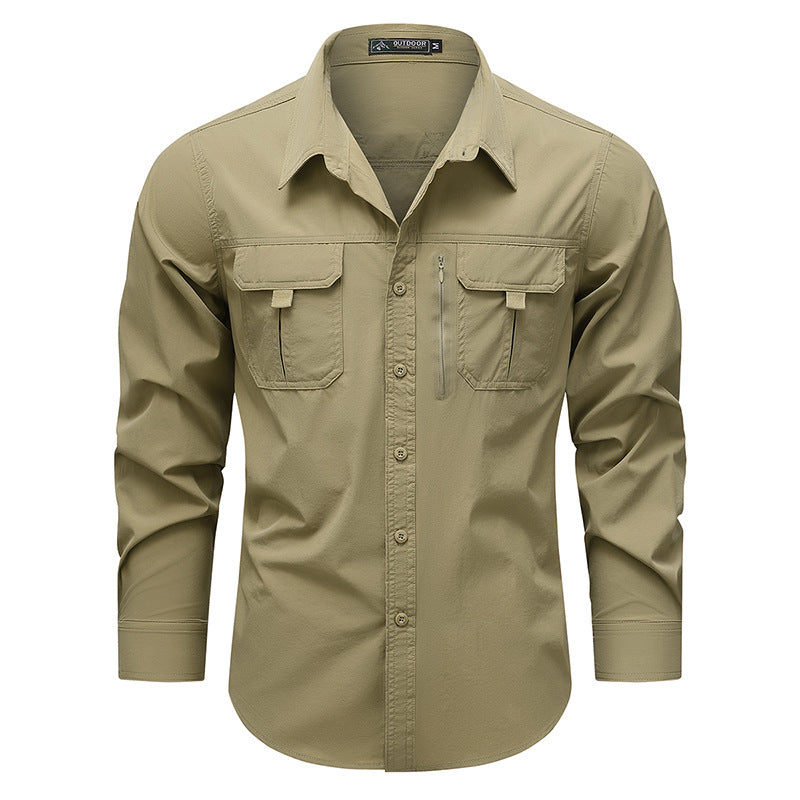 Practical outdoor shirt for men with versatile pockets Lune London