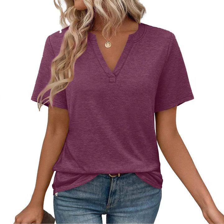 Timeless women's V-neck t-shirt with casual fit Lune London