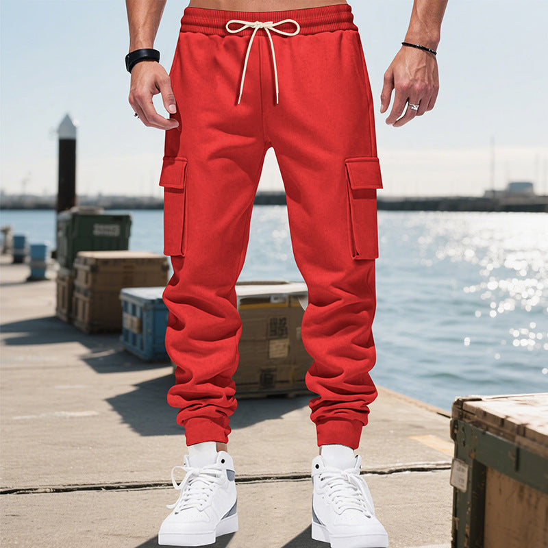 Men's cargo jogger pants with elastic waistband and practical side pockets Lune London 1760051045