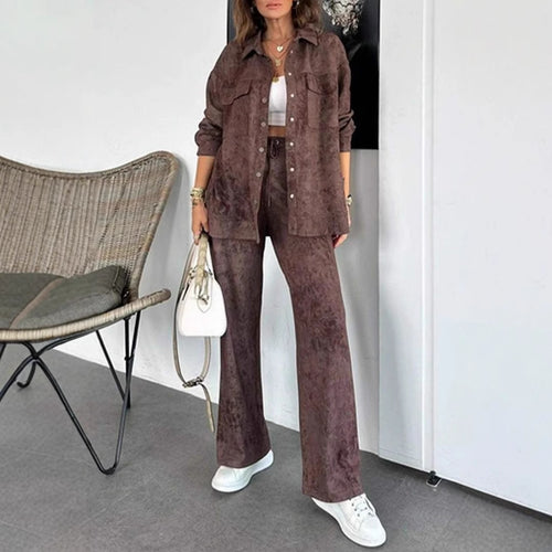 Casual blouse and pant set for women in soft material with special textures Lune London