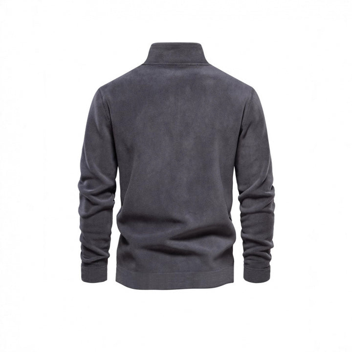 Men's fleece pullover with high collar Lune London