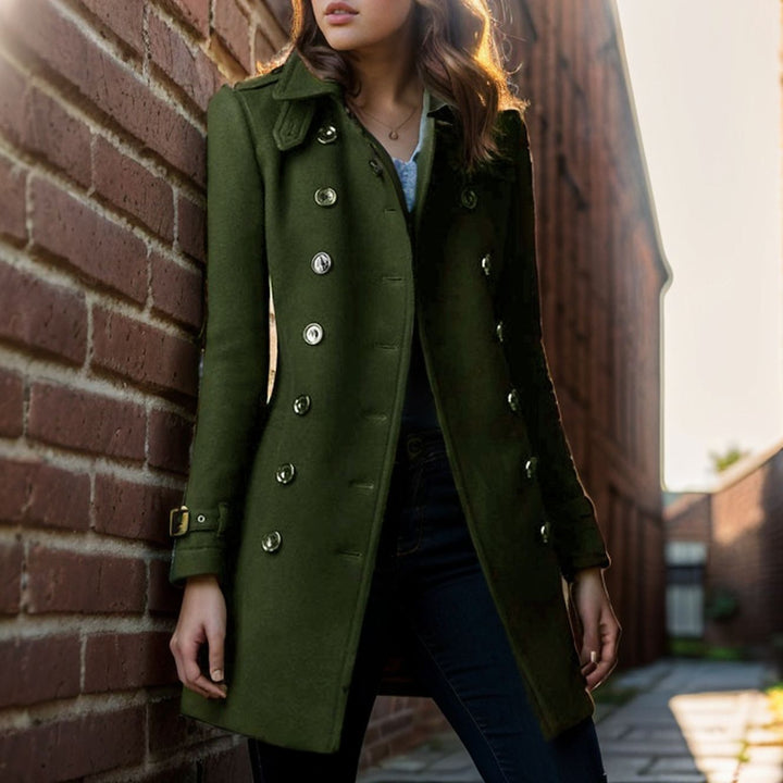 Wool coat for women with an elegant button design Lune London