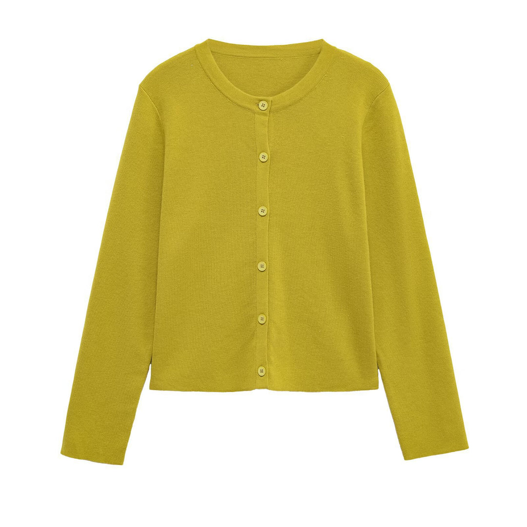Ladies cardigan with button placket and feminine cut Lune London