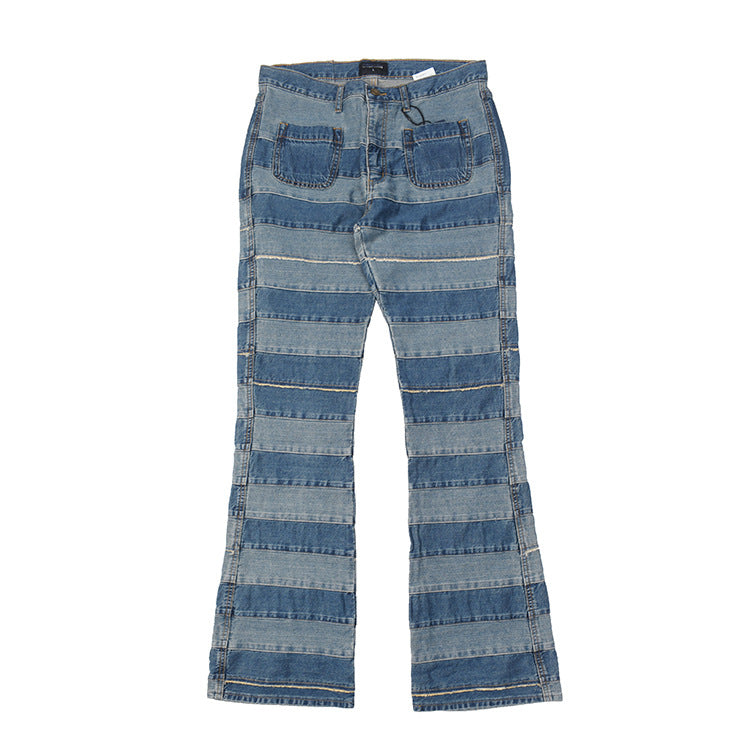 Jean woman with a modern striped pattern and a comfortable fit Lune London